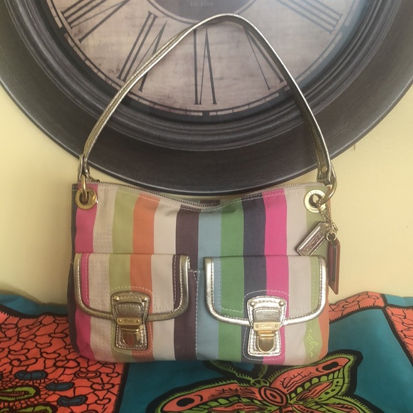 SOLD Gorgeous Coach multicolor bag - Picture 3 of 9